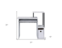 Load image into Gallery viewer, 37" Antiqued White Computer Desk
