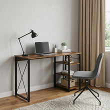 Load image into Gallery viewer, 47" Brown and Black Writing Desk
