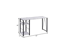 Load image into Gallery viewer, 47" Antiqued White and Black Writing Desk
