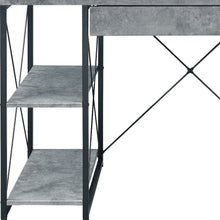 Load image into Gallery viewer, 47" Gray and Black Computer Desk
