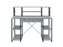 Load image into Gallery viewer, 47" Gray and Black Computer Desk

