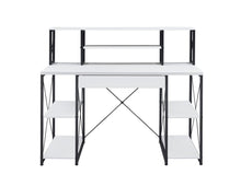 Load image into Gallery viewer, 47" White and Black Computer Desk
