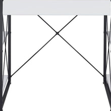 Load image into Gallery viewer, 47" White and Black Computer Desk
