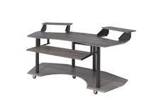 Load image into Gallery viewer, 71" Dark Gray and Black Music Recording Studio Desk
