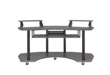 Load image into Gallery viewer, 71" Dark Gray and Black Music Recording Studio Desk
