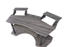 Load image into Gallery viewer, 71" Dark Gray and Black Music Recording Studio Desk
