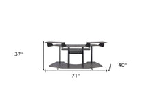 Load image into Gallery viewer, 71" Dark Gray and Black Music Recording Studio Desk
