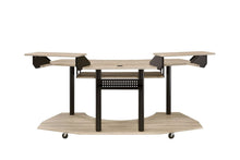 Load image into Gallery viewer, 71" Natural and Black Music Recording Studio Desk
