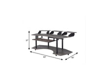 Load image into Gallery viewer, 83" Black Music Recording Studio Desk
