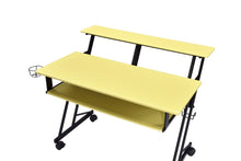 Load image into Gallery viewer, 47" Yellow and Black Computer Desk
