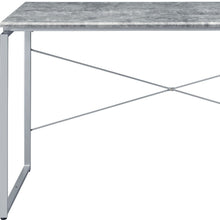 Load image into Gallery viewer, 47" Gray and Black Writing Desk
