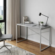 Load image into Gallery viewer, 47" Gray and Black Writing Desk
