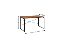 Load image into Gallery viewer, 47" Brown and Black Writing Desk
