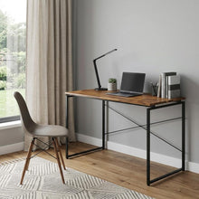 Load image into Gallery viewer, 47" Brown and Black Writing Desk
