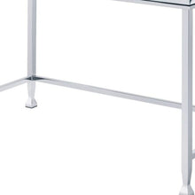 Load image into Gallery viewer, 42" Clear and Silver Mirrored Writing Desk
