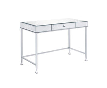 Load image into Gallery viewer, 42" Clear and Silver Mirrored Writing Desk
