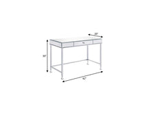 Load image into Gallery viewer, 42" Clear and Silver Mirrored Writing Desk
