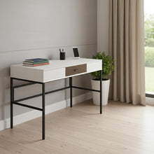 Load image into Gallery viewer, 42" White and Black Writing Desk
