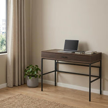 Load image into Gallery viewer, 42" Brown and Black Writing Desk
