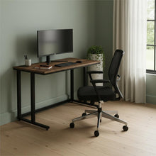 Load image into Gallery viewer, 47" Brown and Black Writing Desk
