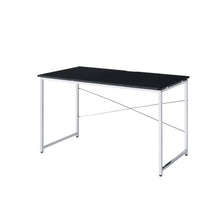 Load image into Gallery viewer, 47" Black and Silver Writing Desk

