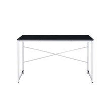 Load image into Gallery viewer, 47" Black and Silver Writing Desk
