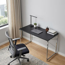 Load image into Gallery viewer, 47" Black and Silver Writing Desk
