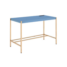 Load image into Gallery viewer, 42" Navy Blue and Gold Writing Desk
