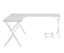 Load image into Gallery viewer, 62" White L Shape Computer Desk
