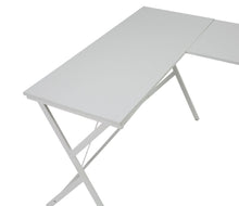 Load image into Gallery viewer, 62" White L Shape Computer Desk
