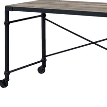 Load image into Gallery viewer, 47" Brown and Black Writing Desk
