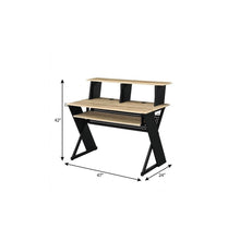 Load image into Gallery viewer, 47" Natural and Black Music Desk
