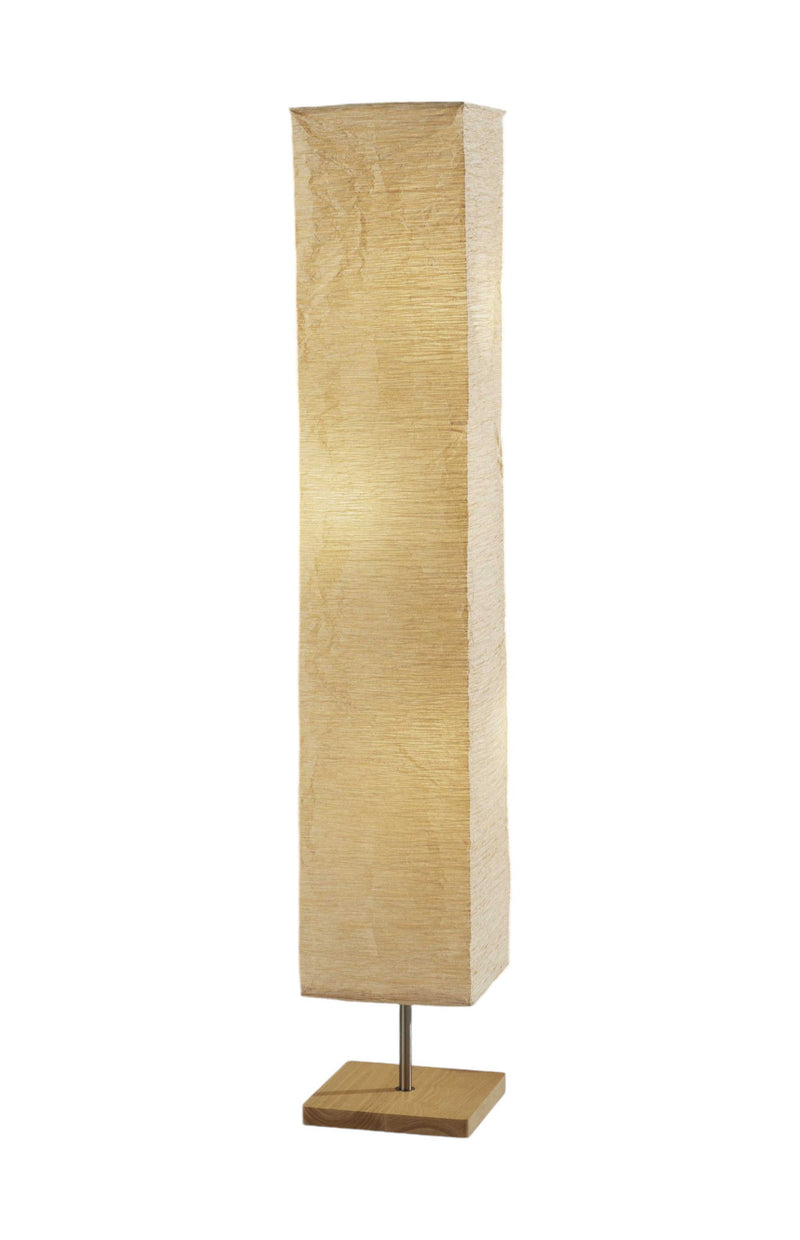 Wildside Paper Shade Floor Lamp With Wood Base - Natural