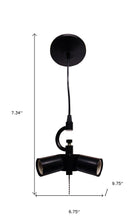 Load image into Gallery viewer, Black Bulb Three Light Metal Chandelier

