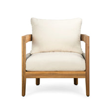 Load image into Gallery viewer, Porto - Outdoor 4 Piece Chat Set, Comfortable Seating, Acacia Wood And Rope, Compact Dimensions - Teak / Beige
