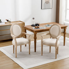 Load image into Gallery viewer, French Vintage Upholstered Fabric Dining Armchair (Set of 2)

