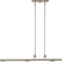 Load image into Gallery viewer, Kitchen Island Four Light Metal Transparent Glass Dimmable Chandelier With Shades - Nickel
