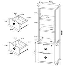 Load image into Gallery viewer, Geary - 3 Shelf Bookcase With USB Charging And Lockable Top Drawer
