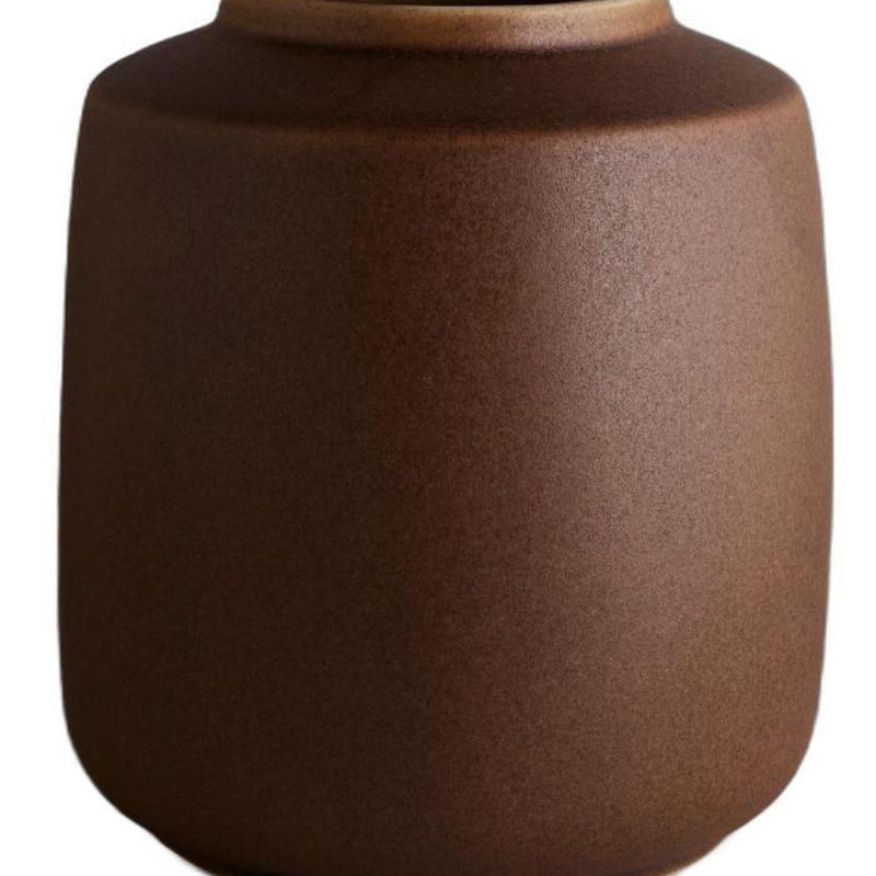 Ceramic Cylinder Table Vase - Brown