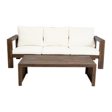 Load image into Gallery viewer, 3 Seater Patio Set, Outdoor Sofa &amp; Coffee Table Set
