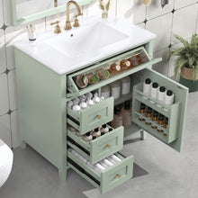 Load image into Gallery viewer, Modern Bathroom Vanity With Sink, 3 Drawers And Adjustable Shelf
