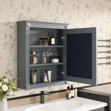 Load image into Gallery viewer, Wall Mounted Bathroom Storage Cabinet With Mirror, Medicine Cabinet With Height Adjustable Shelf
