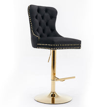Load image into Gallery viewer, Thick Swivel Barstools Adjusatble Seat Height From 25-33", Modern Upholstered Bar Stools With Backs Comfortable Tufted For Home Pub And Kitchen Island (Set of 2)
