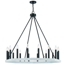 Load image into Gallery viewer, Candle Style Multi Light Metal Dimmable Chandelier - Black / White
