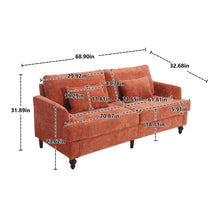 Load image into Gallery viewer, Mid Century Modern Chenille Fabric Loveseat Sofa, 2 Seat Upholstered Couch
