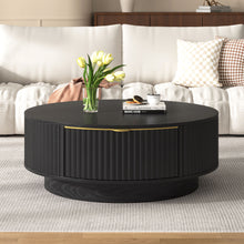 Load image into Gallery viewer, Farmhouse Round Coffee Table With Storage Drawer
