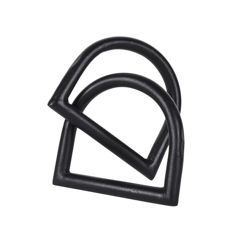 Modern Abstract Tabletop Sculpture (608706) - Black