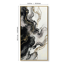 Load image into Gallery viewer, Large Framed And Abstract Wall Art, Minimalist Canvas Prints (Set of 2) - White / Black
