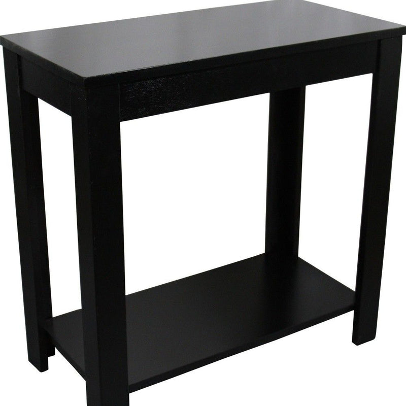24" End Table With Shelf - Black
