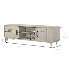 Load image into Gallery viewer, TV Stand With Sliding Doors And Handles, Living Room Furniture - Antique White
